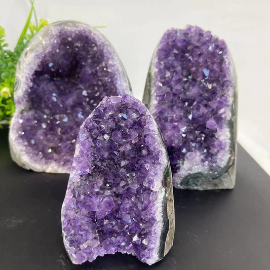 Natural Crystal Cluster Amethyst Stone Geode