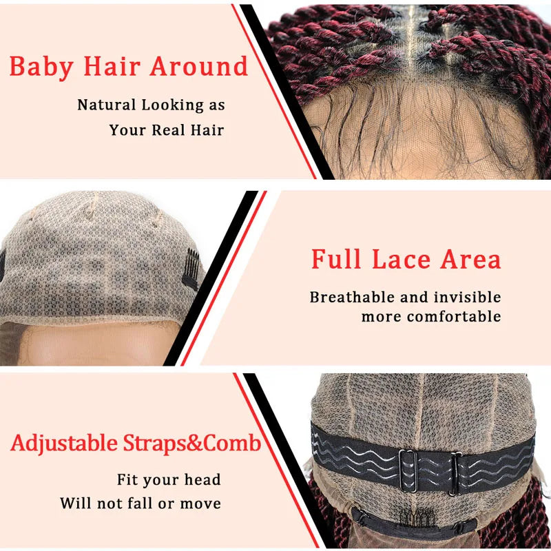 Full Lace Frontal Wigs Twist Braided Wigs