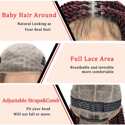 Full Lace Frontal Wigs Twist Braided Wigs