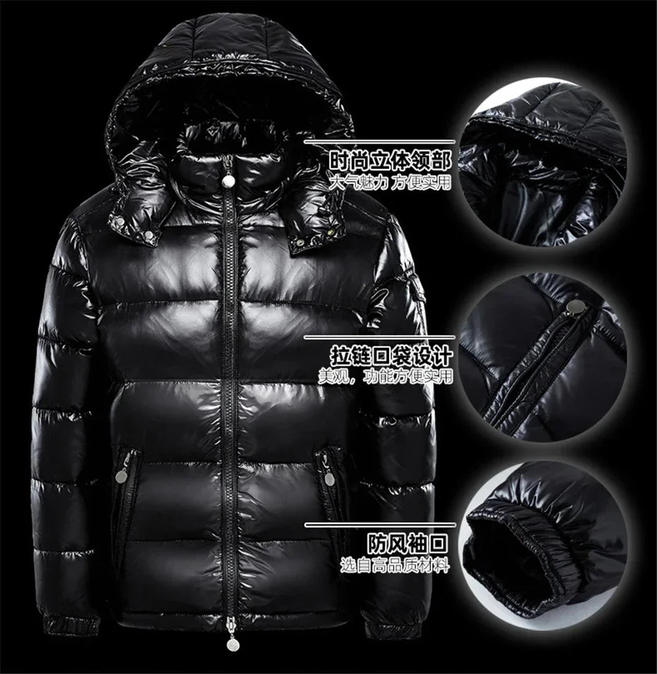 Warm Down Jacket Men Winter Waterproof Puffer Jackets Coat